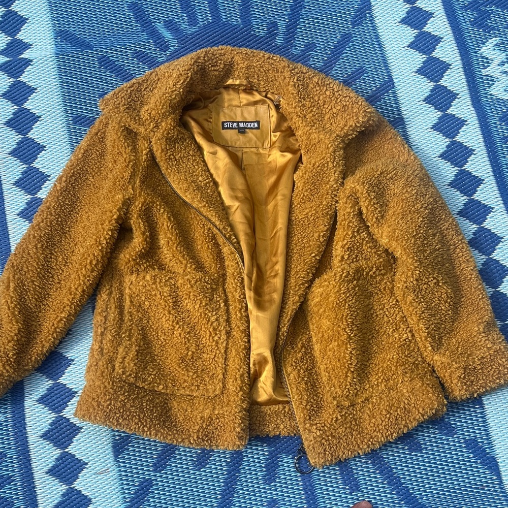 Steve Madden Golden Faux Fur Jacket